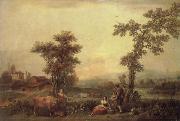 Landscape with a Woman Leading a Cow